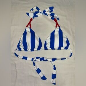 NWOT  Barred bikini top